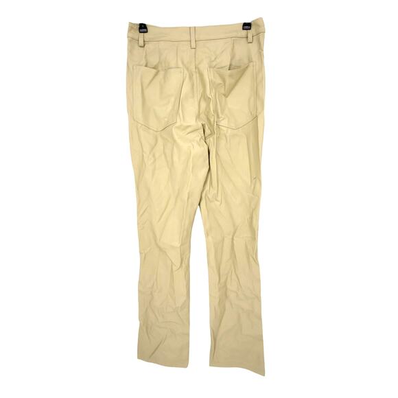 WeWoreWhat Vegan Leather Kick Flare Pants Oat 28 MSRP $128 Street Style Chic - Picture 4 of 12